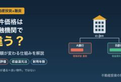 不動産投資の物件価格は金融機関で違う？積算評価と収益還元法で融資額が変わる仕組み