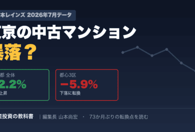 東京の中古マンションは暴落するのか｜東京都全体+2.2%に対し都心3区は−5.9%