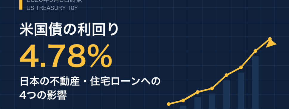 米国債10年物利回り4.78%と日本の不動産・住宅ローンへの4つの影響（2026年9月8日時点）